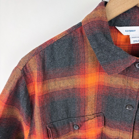 Evermore Taylor Swift Flannel Plaid Old Navy Boyfriend Shirt Cotton Button Down - Picture 3 of 8